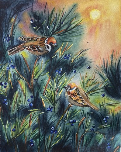 Small watercolour painting - small,