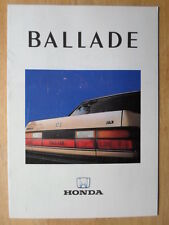 HONDA BALLADE orig 1987 UK Mkt Sales Brochure