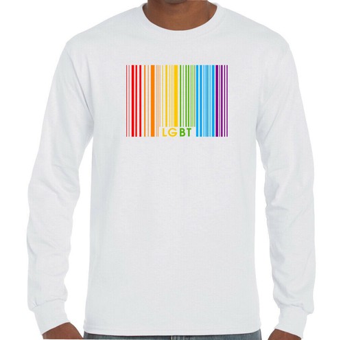 Lgbt shirt barcode - mens, gay