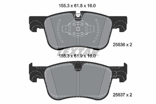 Textar 2583605 front brake pad - 2583605,