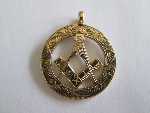 18ct gold masonic fob - masonic,