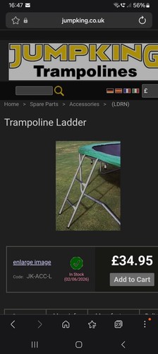 Jumpking trampoline ladder - jumpking,