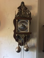 vintage 1970s dutch hermele chiming wall clock