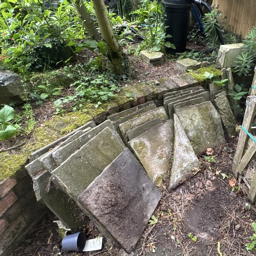 Grey stone paving slabs - grey, mixed