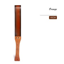 Orange Wood Handle LEATHER TAWSE 15.35'' Double-layer Soft Paddle (Cane)