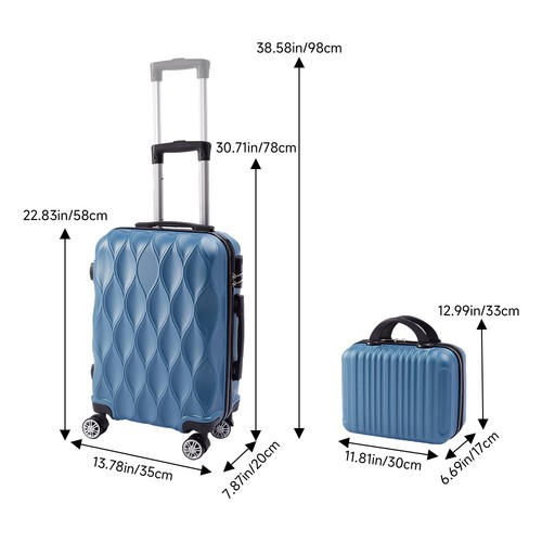 2pcs abs hard - 2pcs, suitcase