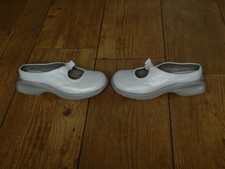 KICKERS VINTAGE WOMENS GREY LEATHER MARY JANES SHOES  ,UK 3 ,EU 36