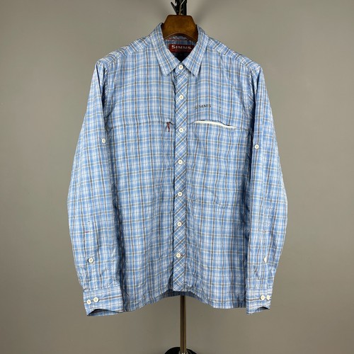 Simms men blue plaid fishing - simms,