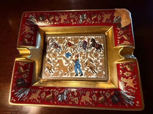 Hermes ashtray vintage chasse - hermes,
