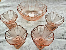 Art Deco Pink Glass Trifle