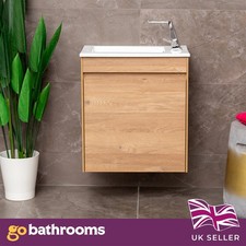Oak Effect Cloakroom Vanity