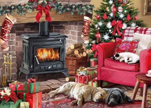 Fireside snuggles 1000 piece - fireside,