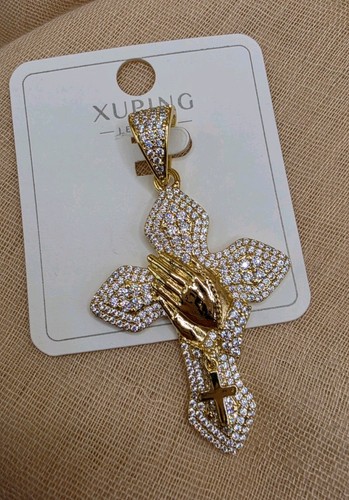 14k gold plated cross - plated, rosary