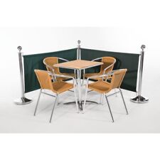 2 x Cafe Barrier Banner Set Queue Divider Restaurant Stand Shop Sign Poles Posts