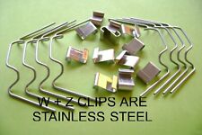  GREENHOUSE STAINLESS STEEL W CLIP AND  Z GLASS GLAZING CLIPS MIXED LOTS