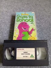 Barney Goes To School VHS Video Tape
