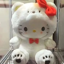 Hello Kitty 25cm Plush Toy Polar Bear Outfit Soft Kawaii Stuffed Doll