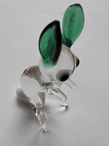 Reduced vintage glass rabbit - reduced,