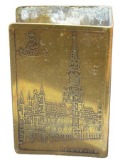 Vintage Brass Matchbox Cover ~