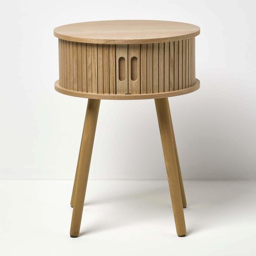 Round bedside table - bedside, cabinet