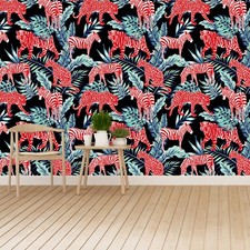 Photo wallpaper Wall mural Removable Self-adhesive Zebra Cats
