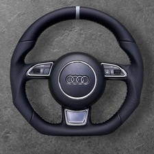 EXCHANGE AUDI A3 S3 Q3 A4 S4 A5 S5 RS5 Q5 FLAT BOTTOM CUSTOM STEERING WHEEL
