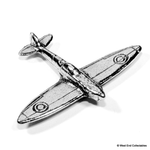Spitfire silver pewter badge - silver,