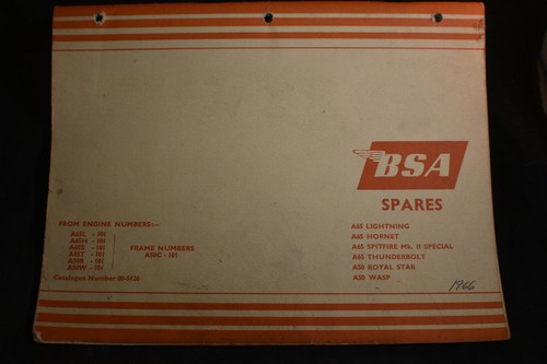 1966 bsa motorcycle spares - 1966,