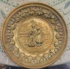 Vintage 12" Embossed Brass