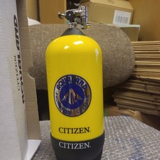 Citizen Aqualand Eco-Drive Yellow Scuba Tank Watch Case Display Collectible