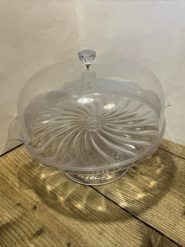 Large cake stand with - cake, lid