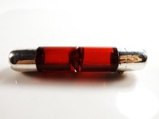 ANTIQUE DOUBLE ENDED SCENT BOTTLE IN RUBY COLOURED GLASS REF 382/2