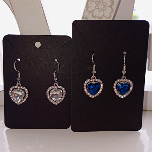 Pairs sparkly heart - x,