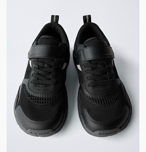 Zara unisex kids black low - zara,