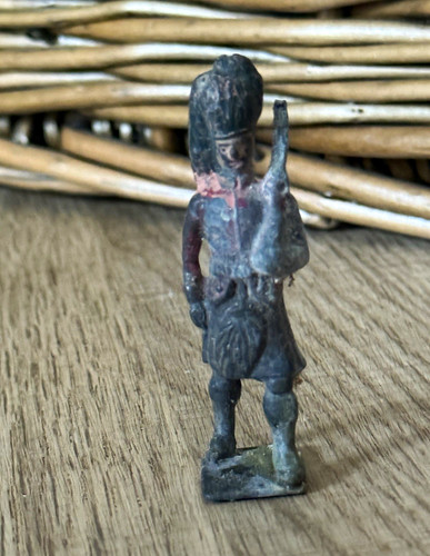 Painted metal toy soldier - toy,
