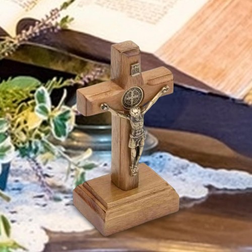 Wooden standing cross - cross, christ