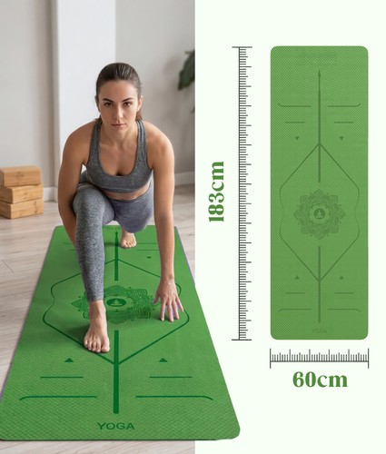 Yoga mat thick non slip - slip, 6mm