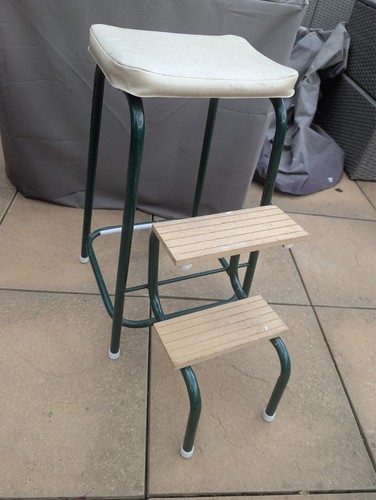 Vintage folding kitchen steps - folding,
