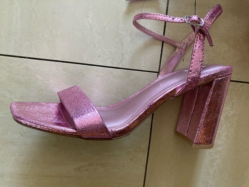 Sparkly pink healed sandals - sparkly,