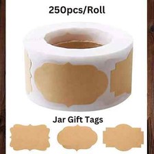 250pcs/Roll Jar Gift Tags Name Bottle Labels Stickers, Self-Adhesive Handmade