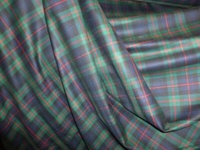 Scottish Tartan,  New & Exclusive  100% Pure Fine Wool Fabric MADE IN UK