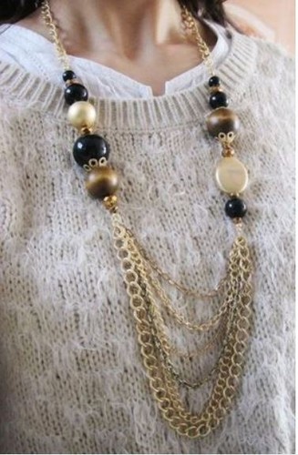 Gold tone multi chain - gold, multi-chain