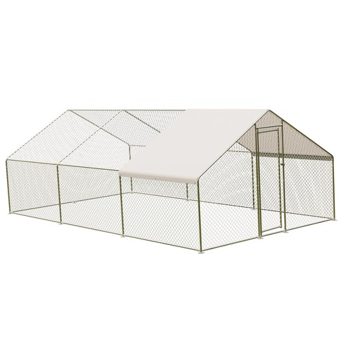 Large metal chicken coop - chicken,