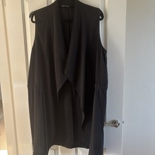 Primark Black Waterfall Waistcoat Size 20 New Without Tags
