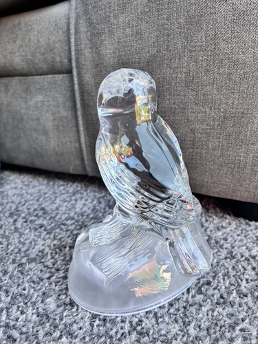 Clear glass crystal - owl, bird