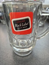 Vintage Carling Black Label Pint glass Tankard Rare retro vintage pub pint glass