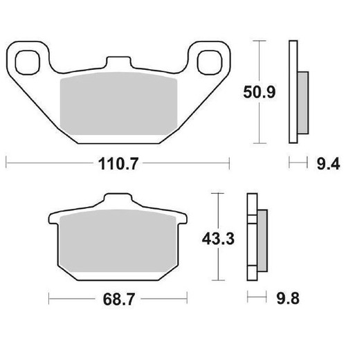 Brake pad set sbs 557hf - brake,