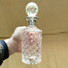 Crystal silver neck decanter