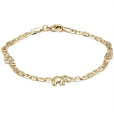 14k gold elephant - elephant, chain