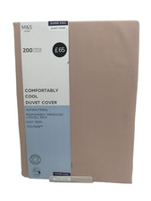 M&S Home Comfortable Cool Duvet Cover Blush Pink  Super King New F1